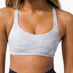 Size 4 grey camo lulu sports bra